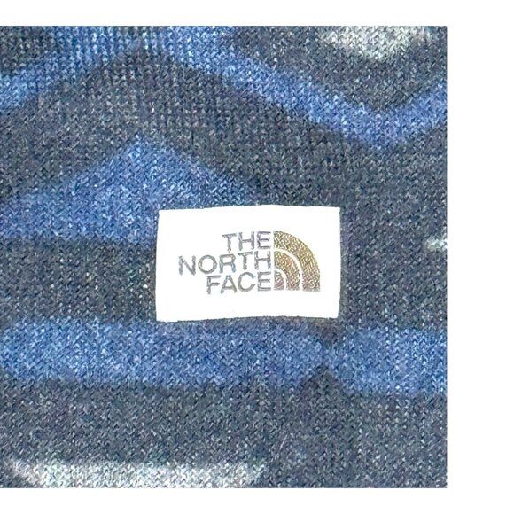 The North Face Mens Geometric Fleece Pullover Quarter Zip Jacket Xl Navy Blue - Picture 2 of 6